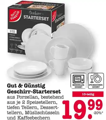 E-Center Gut & günstig geschirr-starterset Angebot