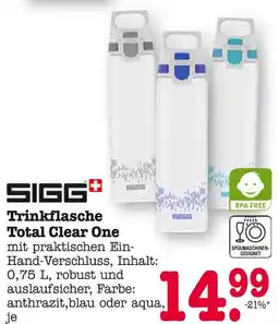 E-Center Sigg trinkflasche total clear one anthrazit Angebot