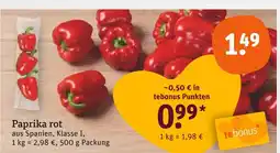 tegut Paprika rot Angebot