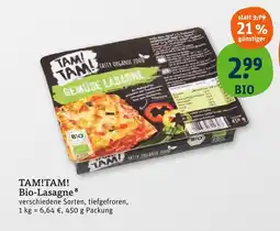 tegut Tam!tam! bio-lasagne Angebot