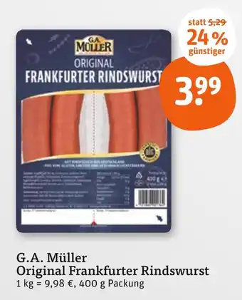 tegut G.a. müller original frankfurter rindswurst Angebot