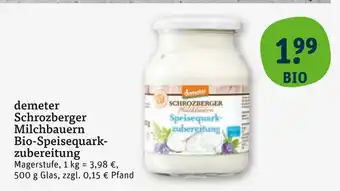 tegut Demeter schrozberger milchbauern bio-speisequarkzubereitung Angebot