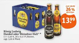 tegut König ludwig dunkel oder weissbier hell Angebot