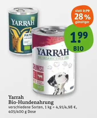 tegut Yarrah bio-hundenahrung Angebot