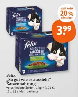tegut Felix „so gut wie es aussieht“ katzennahrung Angebot