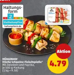 PENNY Mühlenhof frische schweine-fleischspieße Angebot