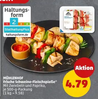 PENNY Mühlenhof frische schweine-fleischspieße Angebot