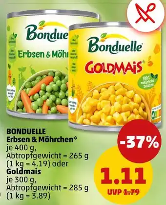 PENNY Bonduelle erbsen & möhrchen oder goldmais Angebot