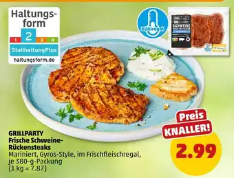PENNY Grillparty frische schweine-rückensteaks Angebot