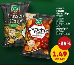PENNY Funny-frisch linsen chips oder popchips Angebot