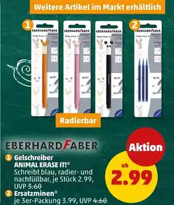 PENNY Eberhardfaber gelschreiber animal erase it! Angebot