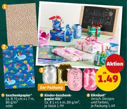 PENNY Geschenkpapier, kinder-geschenkpapier xxl oder eiknäuel Angebot