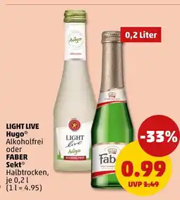 PENNY Light live light live hugo oder faber sekt Angebot