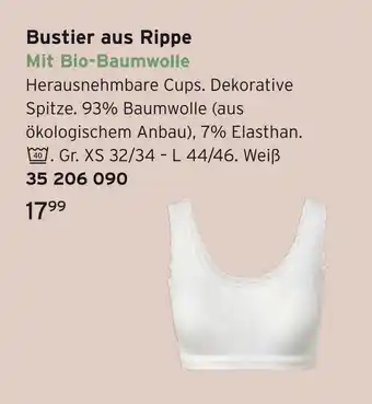 Tchibo Bustier aus rippe Angebot