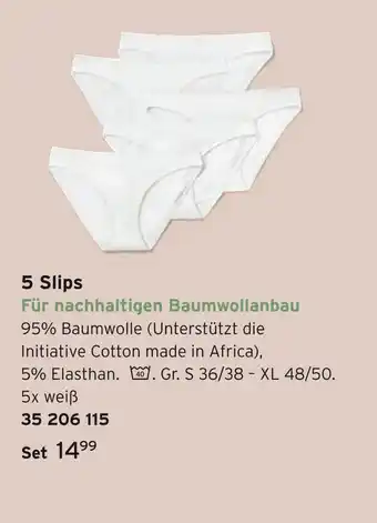 Tchibo 5 slips Angebot