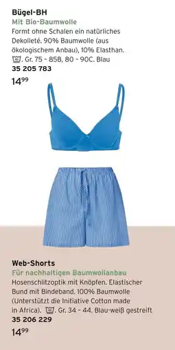 Tchibo Bügel-bh oder web-shorts Angebot