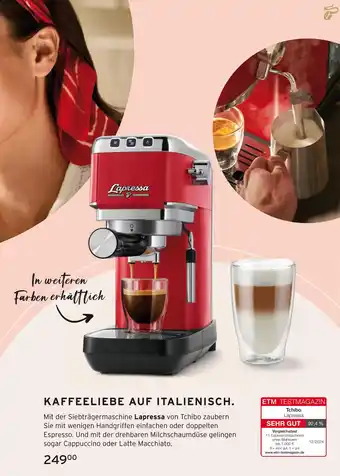 Tchibo Tchibo siebträgermaschine lapressa Angebot