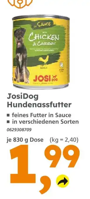 Globus Baumarkt Josidog hundennassfutter Angebot
