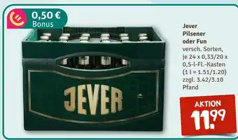 nahkauf Jever pilsener oder fun Angebot