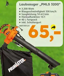 Globus Baumarkt Primaster laubsauger „pmls 3200“ Angebot