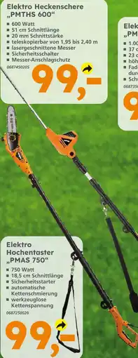 Globus Baumarkt Elektro heckenschere pmths 600 Angebot