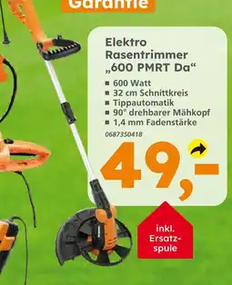 Globus Baumarkt Elektro rasentrimmer 600 pmrt da Angebot