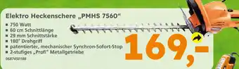 Globus Baumarkt Elektro heckenschere pmhs 7560 Angebot