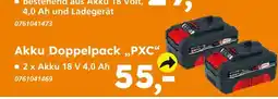 Globus Baumarkt Einhell akku doppelpack „pxc“ Angebot
