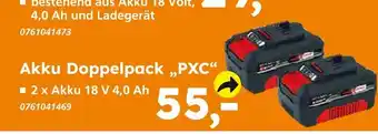 Globus Baumarkt Einhell akku doppelpack „pxc“ Angebot