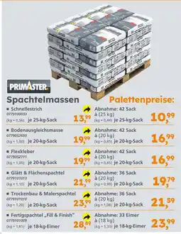 Globus Baumarkt Primaster schnellestrich Angebot