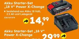 Globus Baumarkt Akku starter-set „18 v“ power x-change Angebot