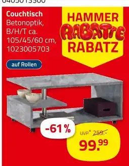 ROLLER Couchtisch Angebot