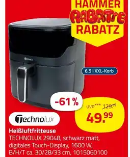 ROLLER Technolux heißluftfritteuse Angebot