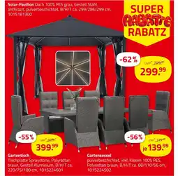 ROLLER Solar-pavillon, gartentisch oder gartensessel Angebot
