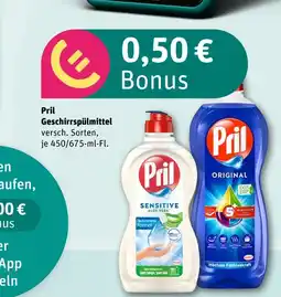 REWE Pril geschirrspülmittel sensitive aloe vera Angebot
