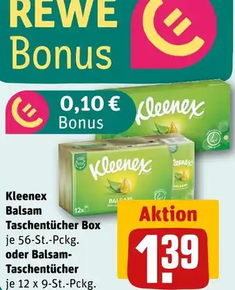 REWE Kleenex balsam taschentücher box Angebot