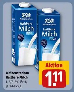REWE Weihenstephan haltbare milch 1,5% fett Angebot