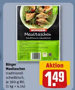 REWE Bürger maultaschen traditionell schwäbisch Angebot