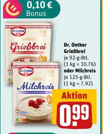 REWE Dr. oetker grießbrei Angebot