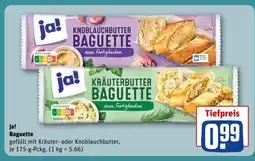 REWE Ja! knoblauchbutter baguette Angebot