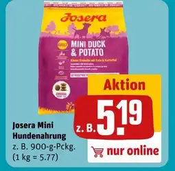 REWE Josera mini duck & potato Angebot