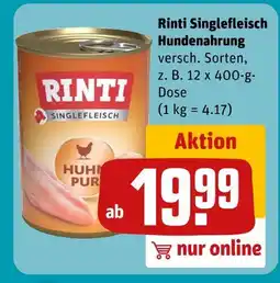 REWE Rinti singlefleisch hundenahrung Angebot