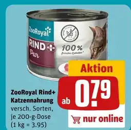 REWE Zooroyal rind+ katzennahrung Angebot