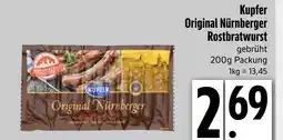Edeka Kupfer original nürnberger rostbratwurst Angebot