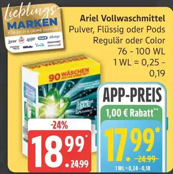Marktkauf Ariel vollwaschmittel pulver Angebot