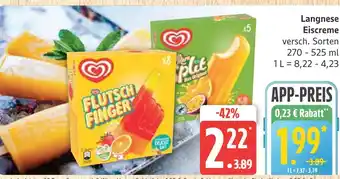 Marktkauf Langnese flutsch finger Angebot
