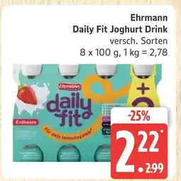 Marktkauf Ehrmann daily fit joghurt drink Angebot