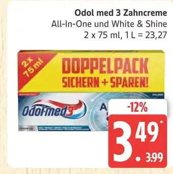 Marktkauf Odol med 3 zahncreme all-in-one und white & shine Angebot