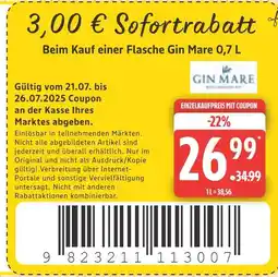 Marktkauf Gin mare gin mare 0,7 l Angebot