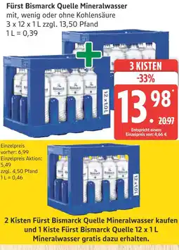 Marktkauf Fürst bismarck quelle mineralwasser Angebot